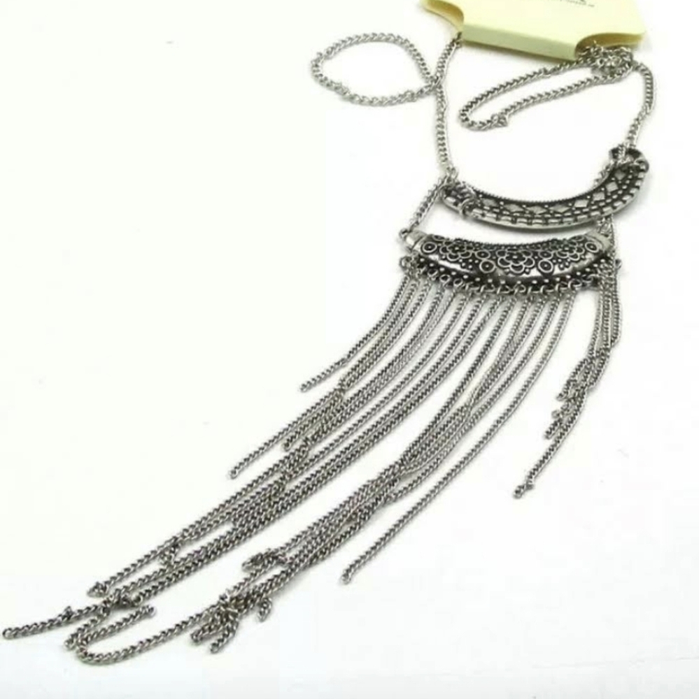 New LUX Multilayered Metal Boho Necklace.